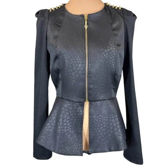 MARK. All Good Points Studded Croc Jacket Medium - Picture 2 of 10